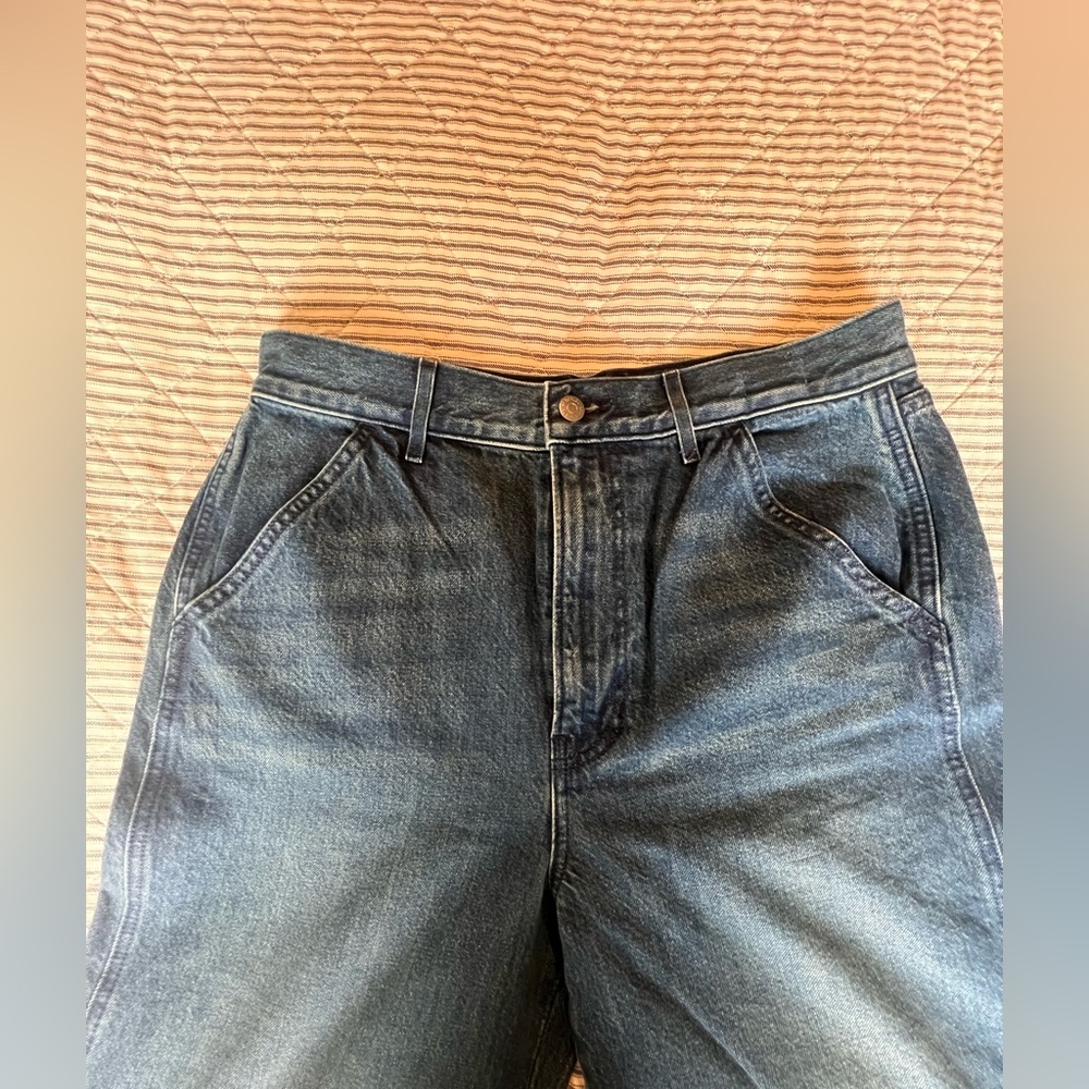 Veronica Beard Dark Blue Wide Leg Jeans - Picture 5 of 16